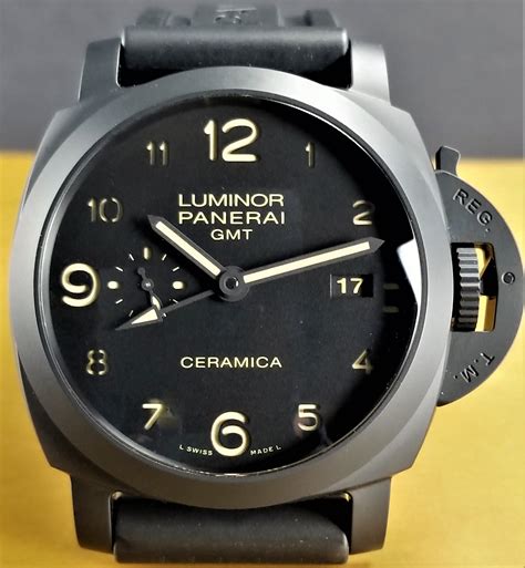 panerai luminor black ceramic|luminor panerai gmt ceramic price.